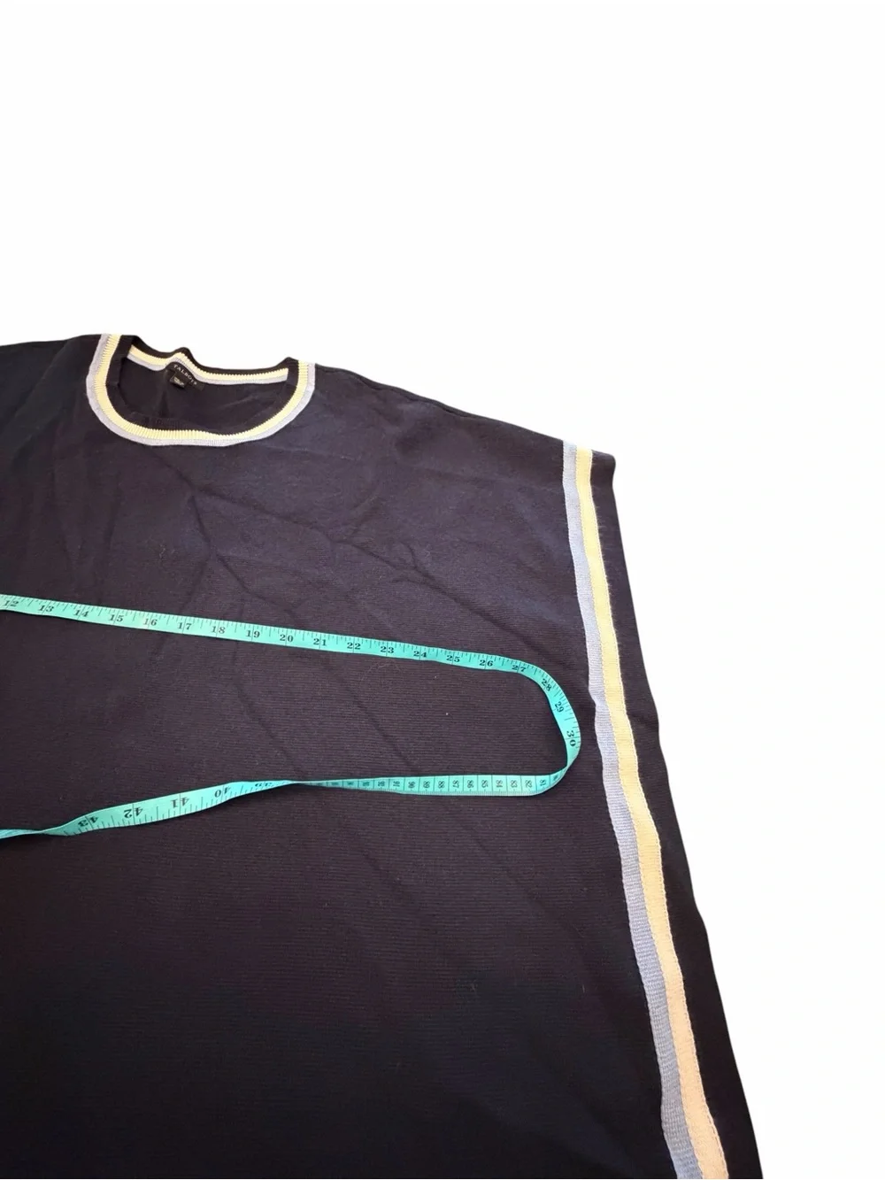 Women's Poncho Sweater Navy Blue White And Light Blue‎ Stripe Oversized XS/Small
